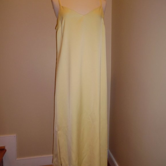 NWT CLUB MONACO Sarana Tie-back Slip Cocktail Summer Open Back Sexy Dress Yellow - Picture 4 of 8